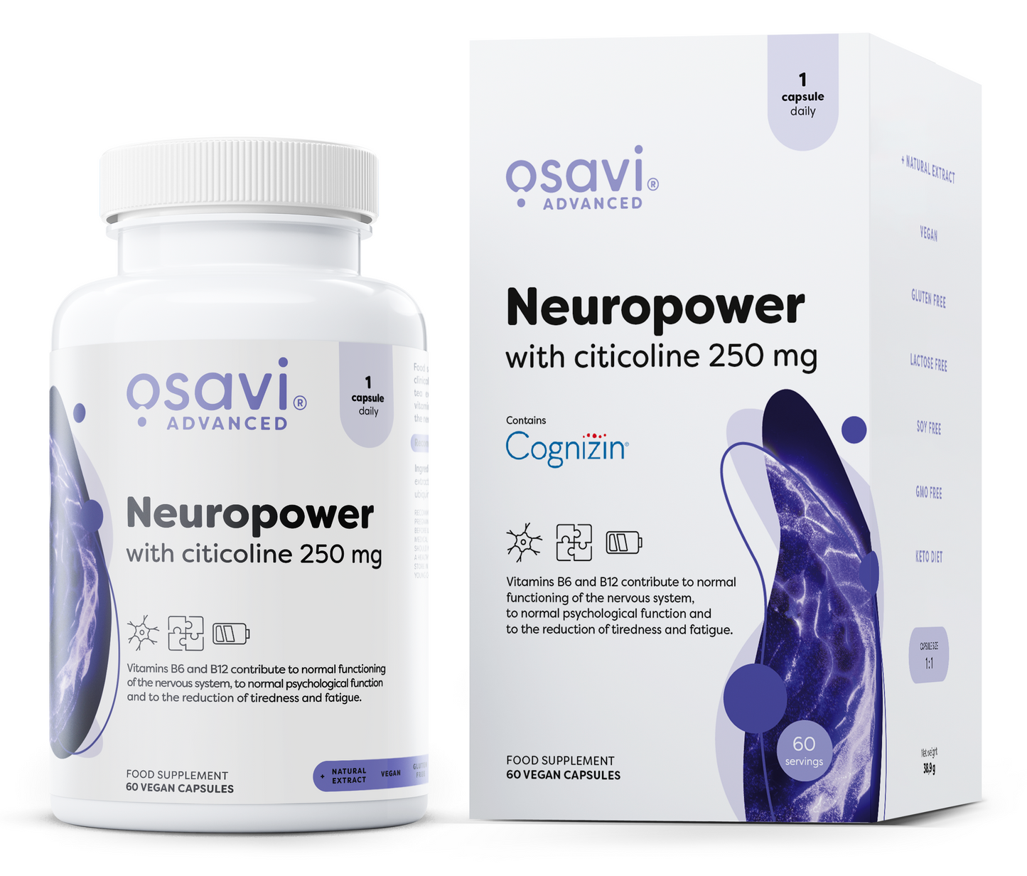 Osavi Neuropower with Citicoline, 250mg - 60 vegan caps