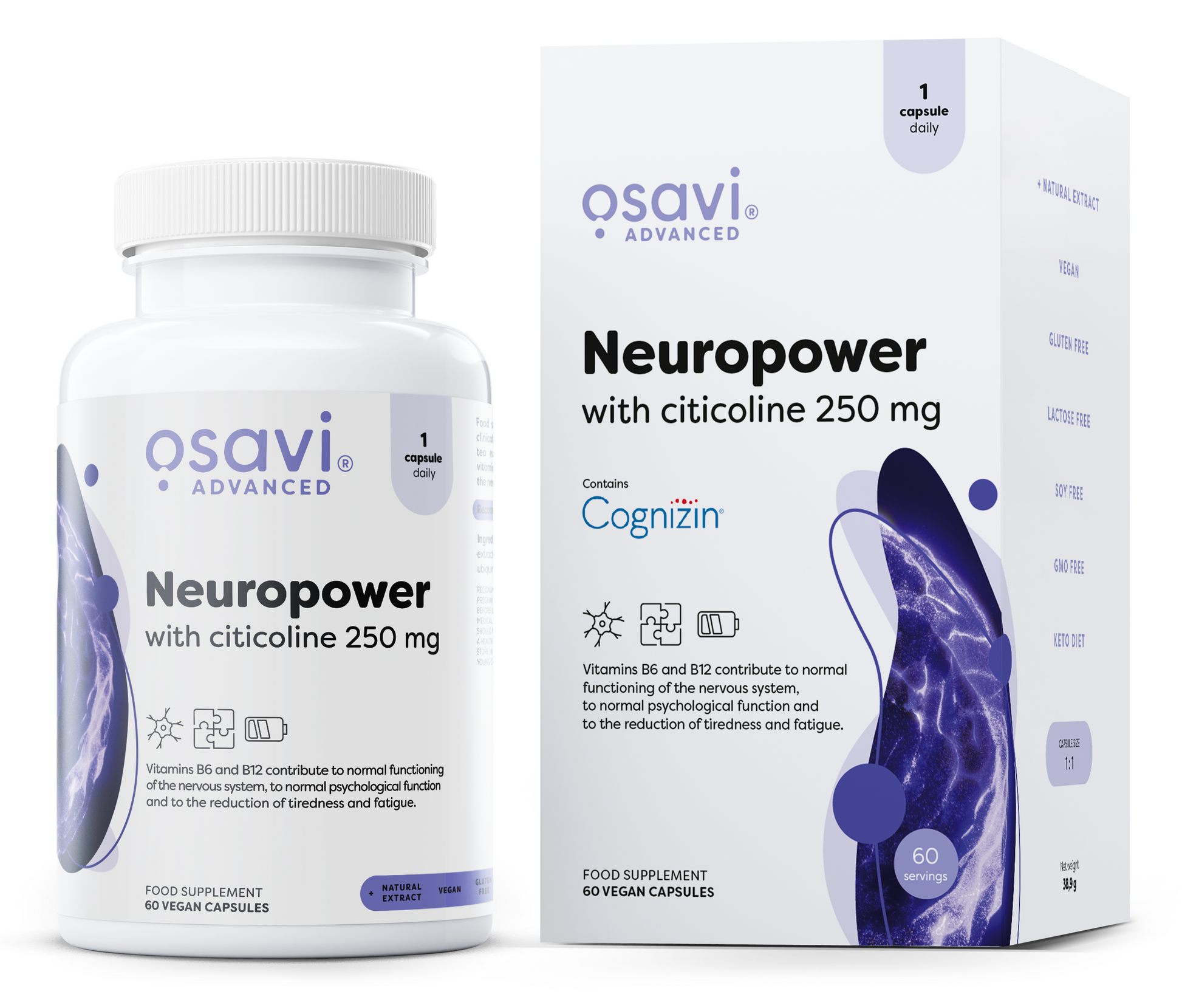 Osavi Neuropower with Citicoline, 250mg - 60 vegan caps