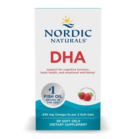 Nordic Naturals DHA, 830mg Strawberry - 90 softgels