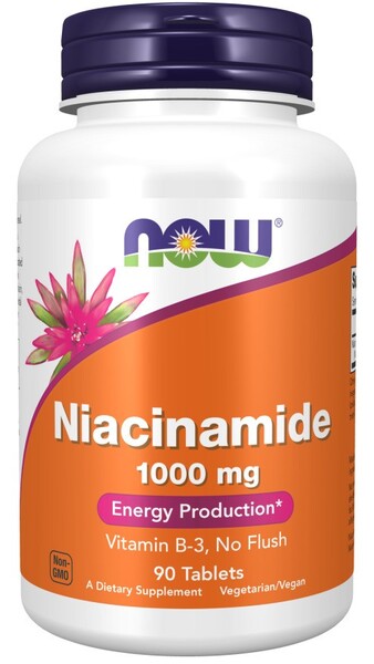 NOW Foods Niacinamide, 1000mg - 90 tablets