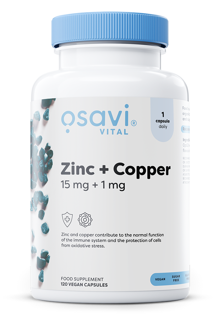Osavi Zinc + Copper, 15mg + 1mg - 120 vegan caps