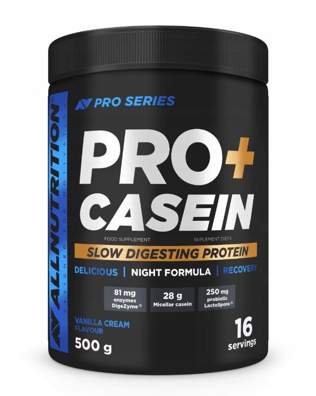 Allnutrition Pro+ Casein, Vanilla Cream - 500g