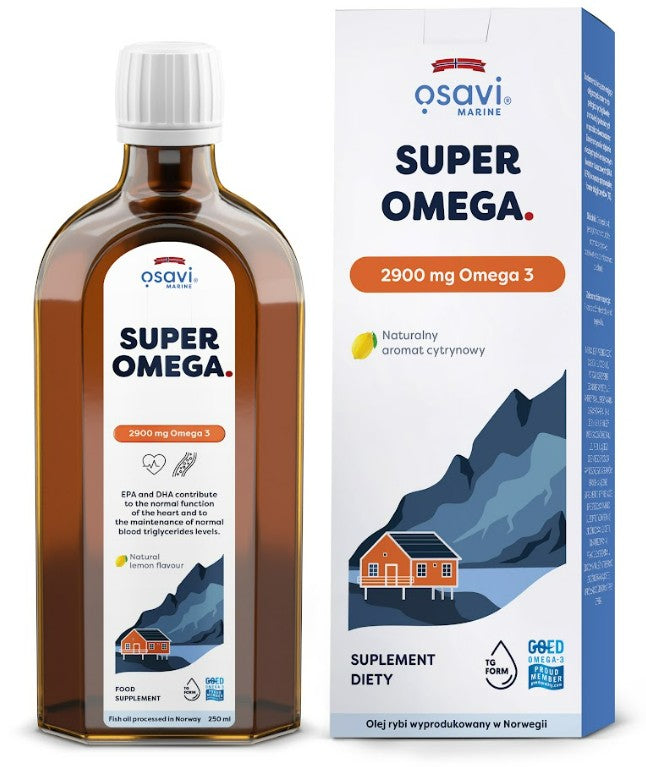 Osavi Super Omega, 2900mg Omega 3 (Lemon) - 250 ml.