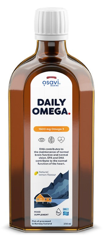 Osavi Daily Omega, 1600mg Omega 3 (Natural Lemon) - 250 ml.