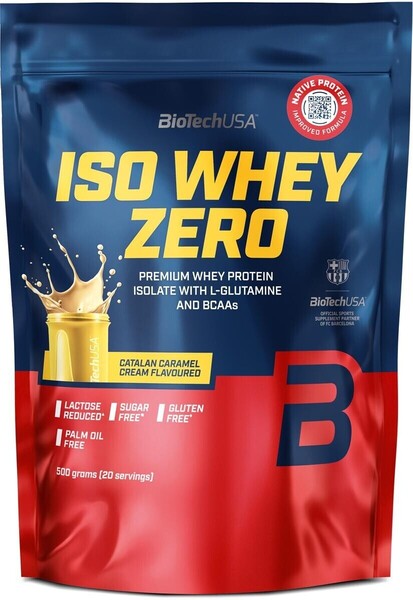 BioTechUSA Iso Whey Zero, Catalan Caramel Cream - 500 grams