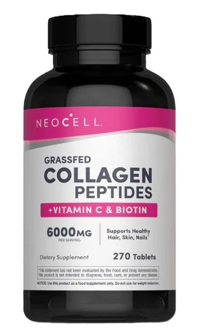 NeoCell Grassfed Collagen Peptides + Vitamin C & Biotin - 270 tabl