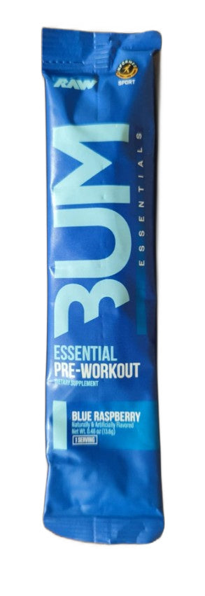 Raw Nutrition CBUM Essential Pre-Workout, Blue Raspberry - 13.6g (