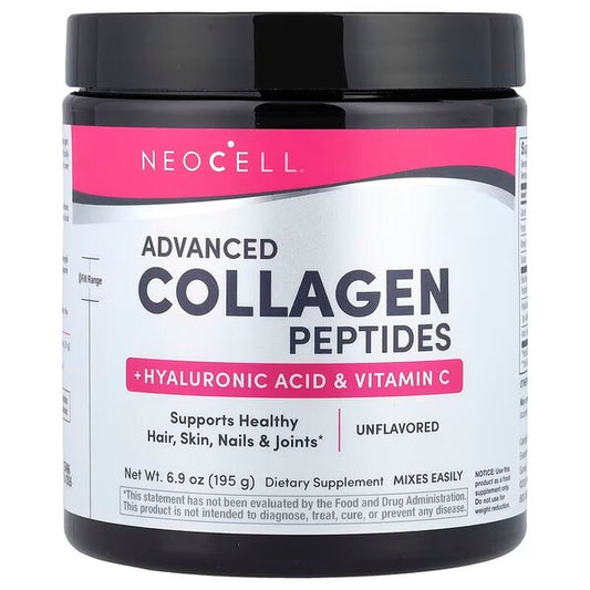 NeoCell Advanced Collagen Peptides with Vitamin C & Hyaluronic Aci