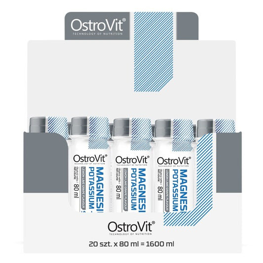 OstroVit Magnesium Potassium + B6 Shot, Lemon Lime Grape - 20 x 80