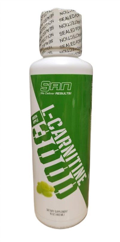 SAN L-Carnitine 3000, Green Apple - 465 ml.