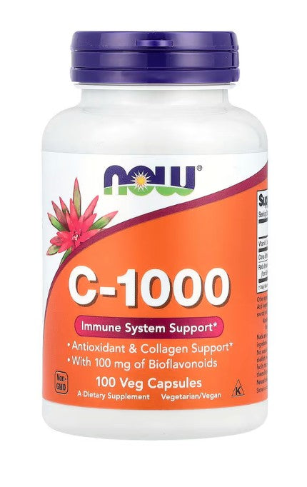 NOW Foods Vitamin C-1000 with 100mg Bioflavonoids - 100 vcaps