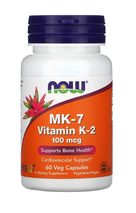 NOW Foods MK-7 Vitamin K-2, 100mcg - 60 vcaps