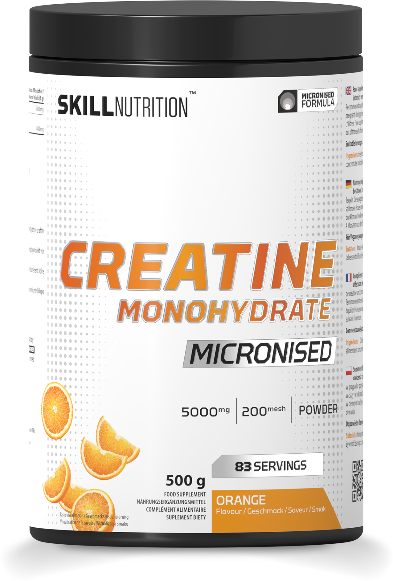 Skill Nutrition Micronised Creatine Monohydrate Flavoured, Orange
