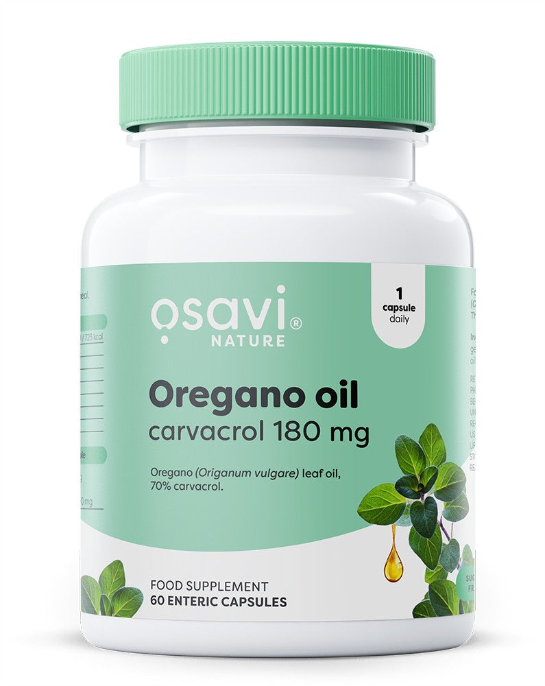 Osavi Oregano Oil Carvacrol, 180mg - 60 enteric caps