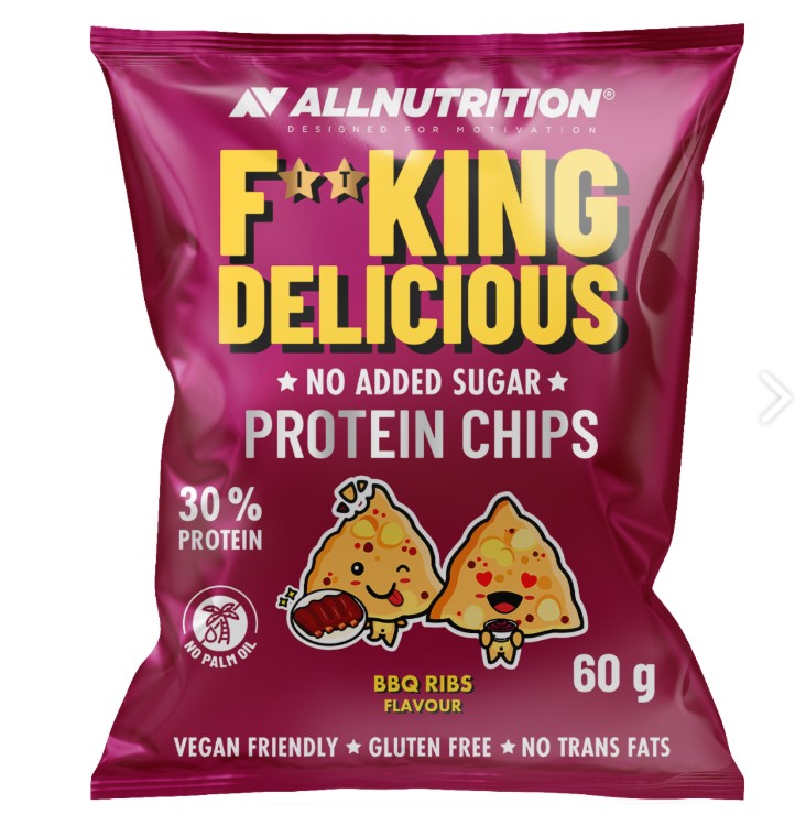 Allnutrition Fitking Delicious Protein Chips, BBQ Ribs - 60g