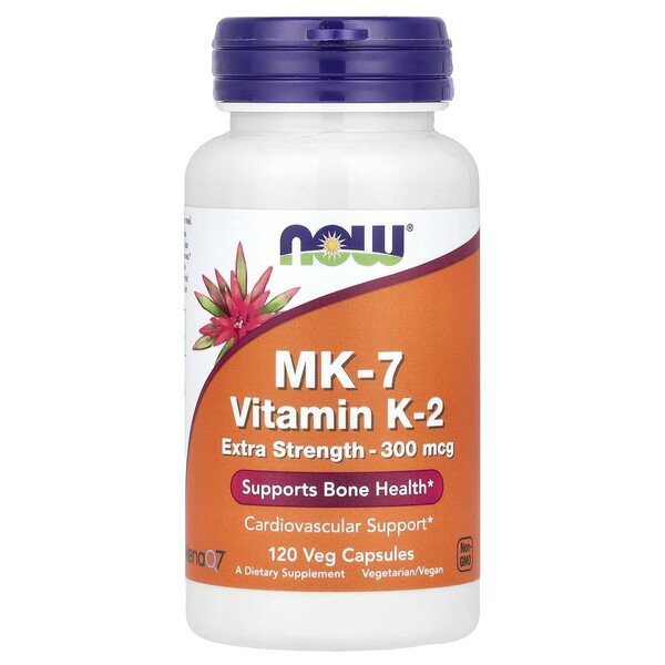 NOW Foods MK-7 Vitamin K-2, 300mcg Extra Strength - 120 vcaps