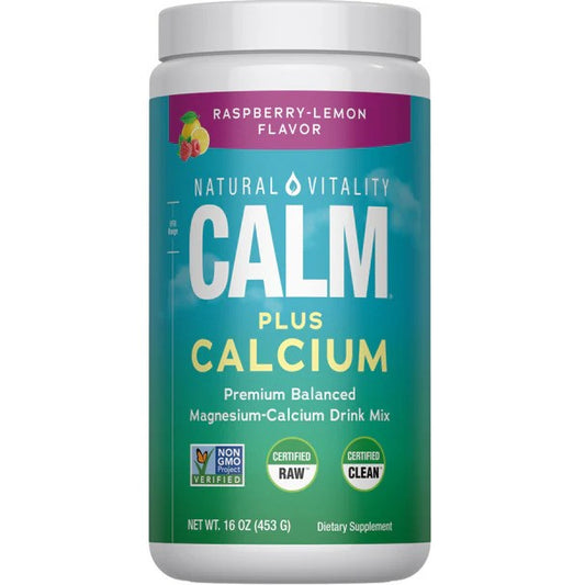 Natural Vitality Natural Calm Plus Calcium, Raspberry Lemon - 453g