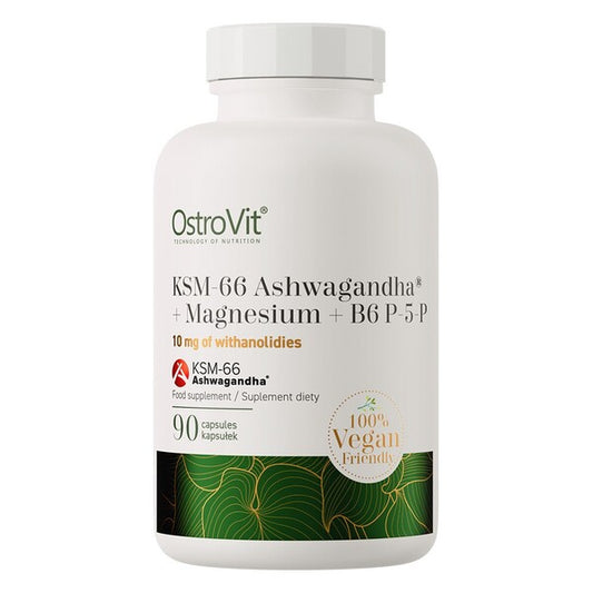 OstroVit KSM-66 Ashwagandha + Magnesium + B6 P-5-P - 90 caps