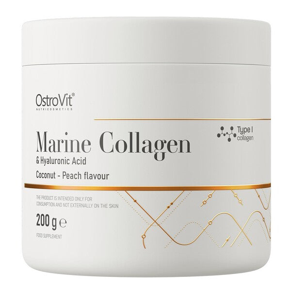 OstroVit Marine Collagen & Hyaluronic Acid, Coconut Peach - 200g