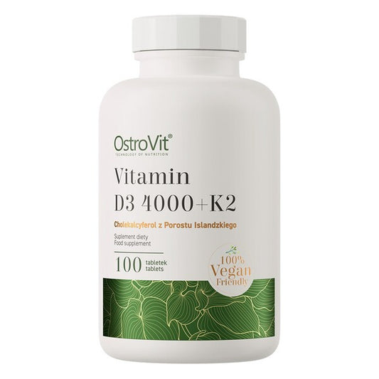 OstroVit Vitamin D3 4000 + K2 Vegan - 100 tabs