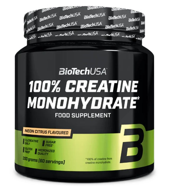 BioTechUSA 100% Creatine Monohydrate, Neon Citrus - 300g