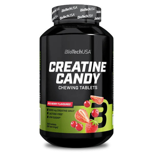 BioTechUSA Creatine Candy Chewing Tablets, Red Berry - 240 tabs