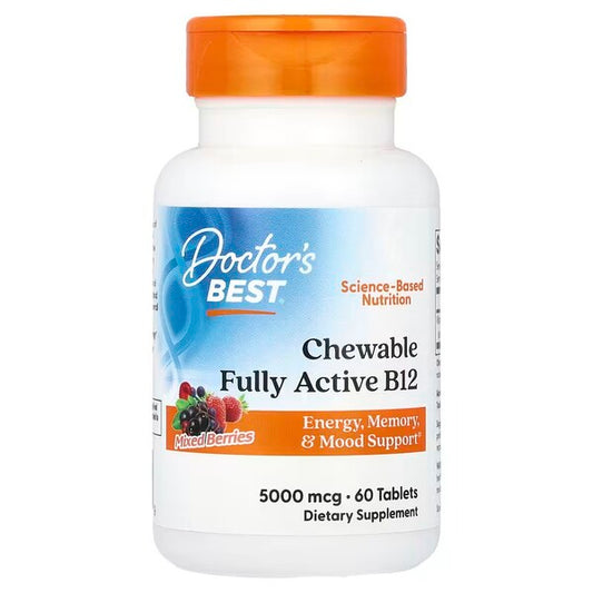 Doctor's Best Chewable Fully Active B12, Mixed Berries - 60 tabs