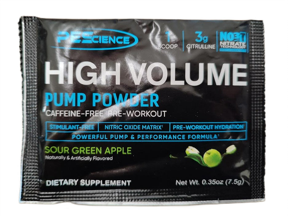 PEScience High Volume (New Formula), Sour Green Apple - 7.5g (1 se