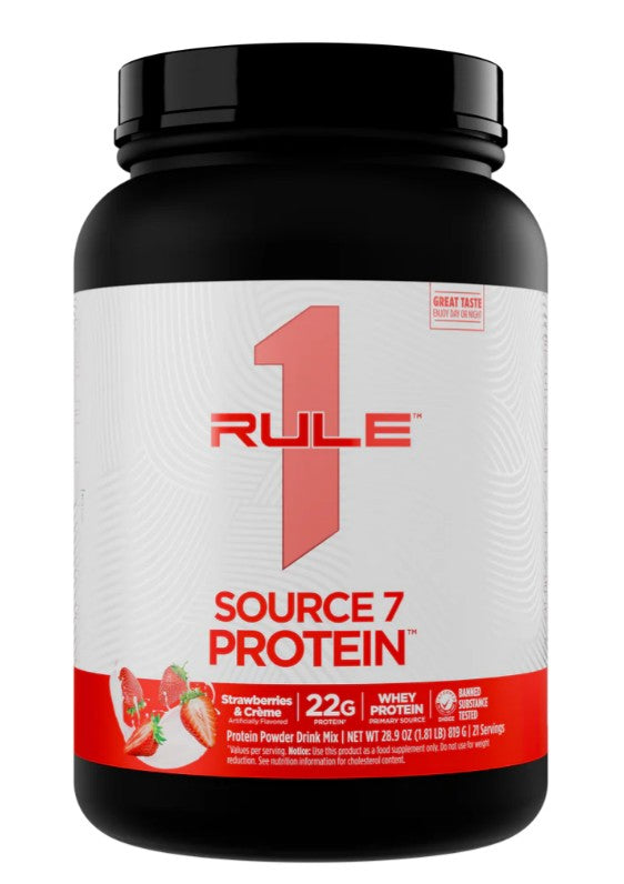 Rule One Source7 Protein, Strawberries & Creme - 819g