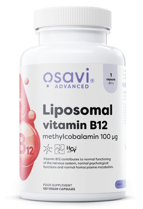 Osavi Liposomal Vitamin B12, Methylcobalamin 100mcg - 120 vegan ca