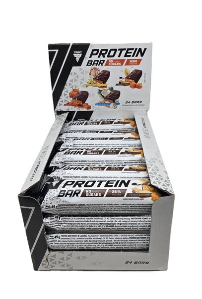 Trec Nutrition Protein Bar, Peanut & Caramel - 24 x 49g