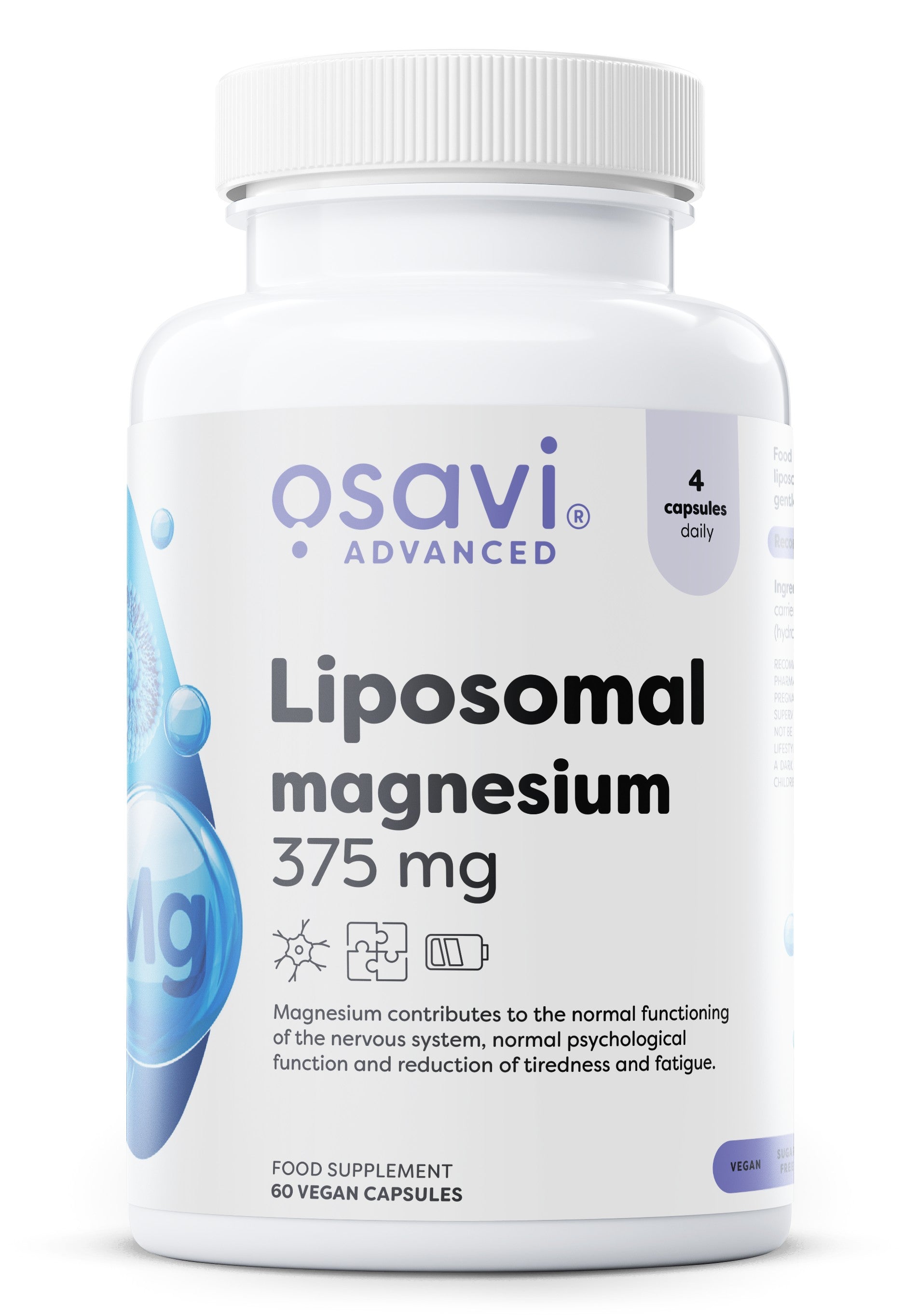 Osavi Liposomal Magnesium, 375 mg - 60 vegan caps