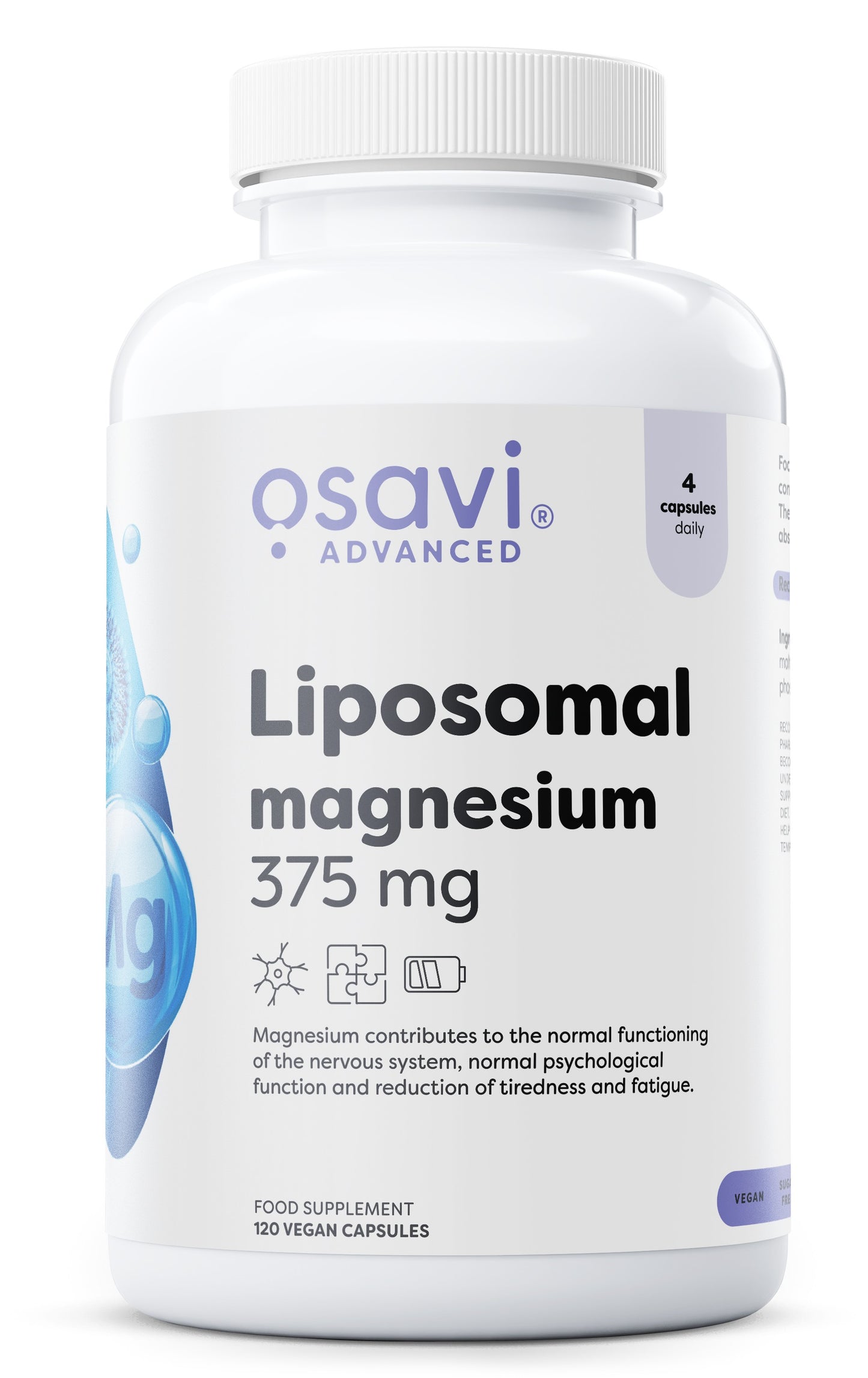 Osavi Liposomal Magnesium, 375 mg - 120 vegan caps