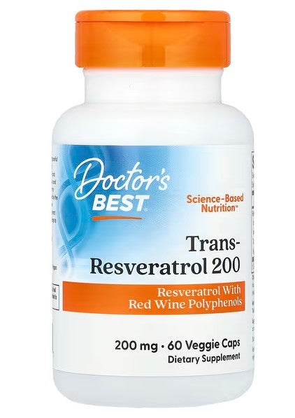 Doctor's Best Trans-Resveratrol, 200mg - 60 vcaps