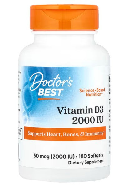 Doctor's Best Vitamin D3, 2000 IU - 180 softgels
