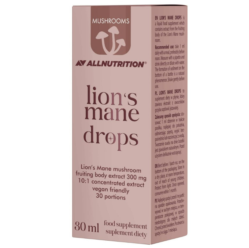 Allnutrition Mushrooms Lion's Mane Drops, 300mg - 30 ml.