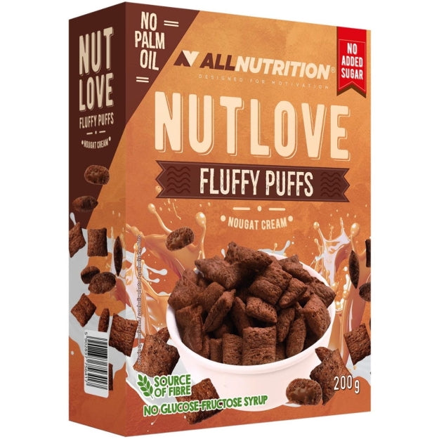 Allnutrition Nutlove Fluffy Puffs, Nougat Cream - 200g