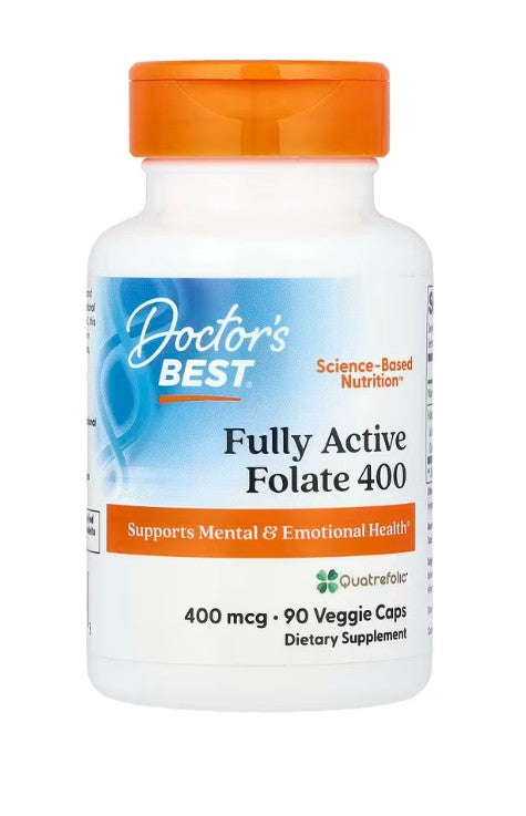 Doctor's Best Fully Active Folate 400 with Quatrefolic, 400mcg - 9