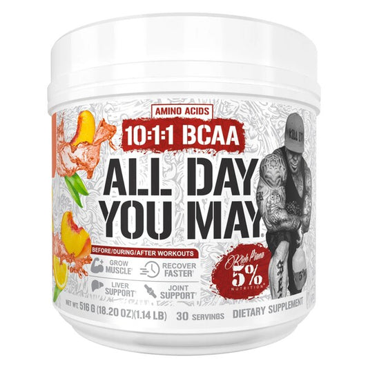 5% Nutrition AllDayYouMay - Legendary Series, Peach Tea - 516g