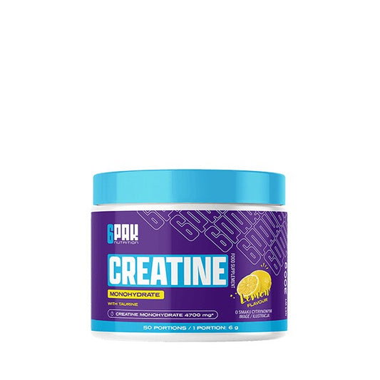 6PAK Creatine Monohydrate, Lemon - 300g