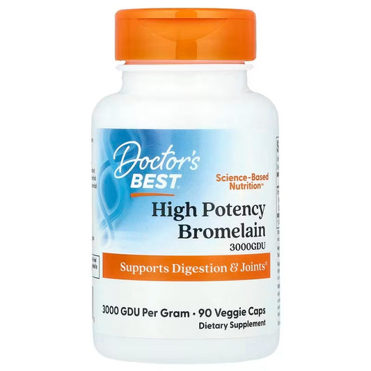 Doctor's Best High Potency Bromelain, 3000 GDU - 90 vcaps
