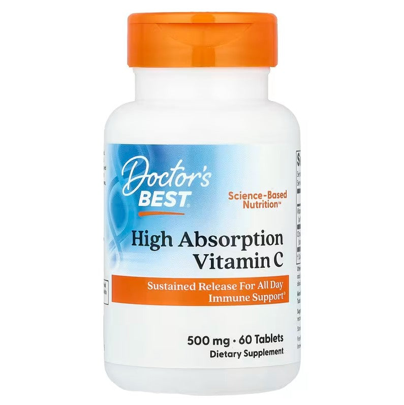 Doctor's Best High Absorption Vitamin C, 500mg - 60 tablets