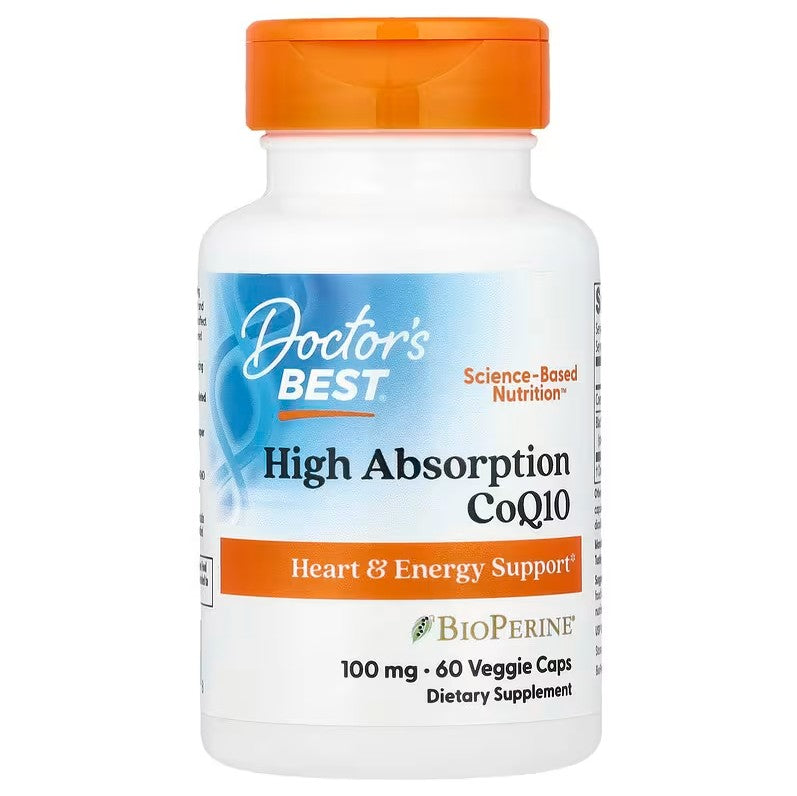 Doctor's Best High Absorption CoQ10 with BioPerine, 100mg - 60 vca
