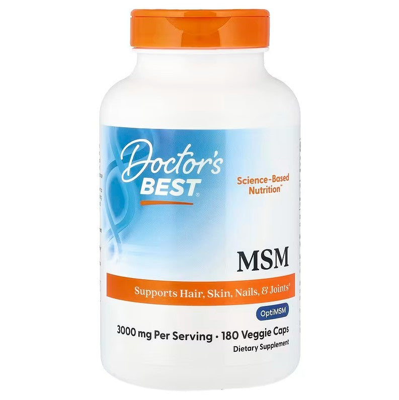 Doctor's Best MSM with OptiMSM, 3000mg - 180 vcaps