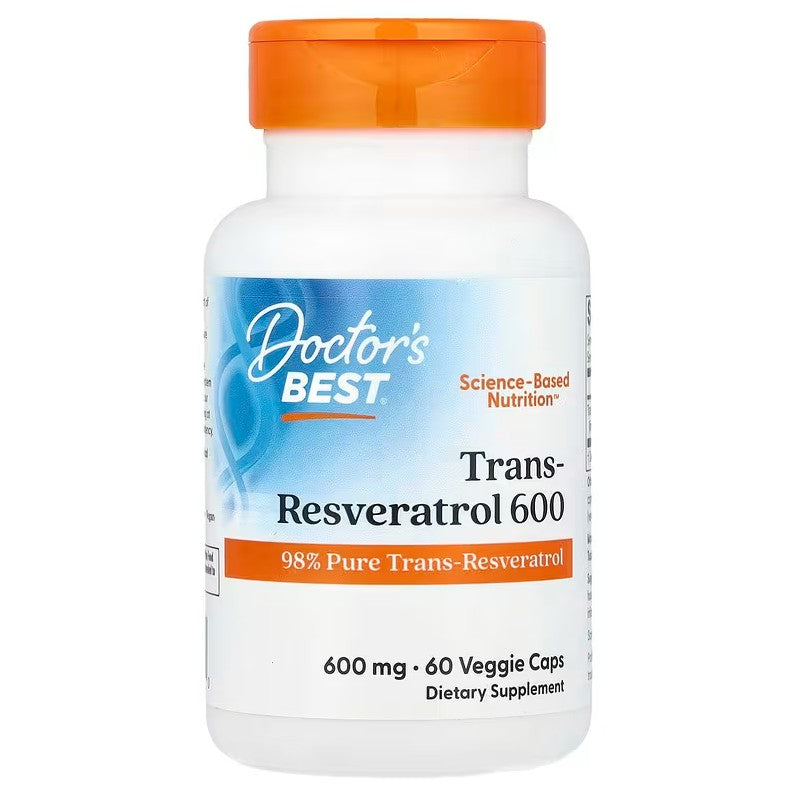 Doctor's Best Trans-Resveratrol 600, 600mg - 60 vcaps