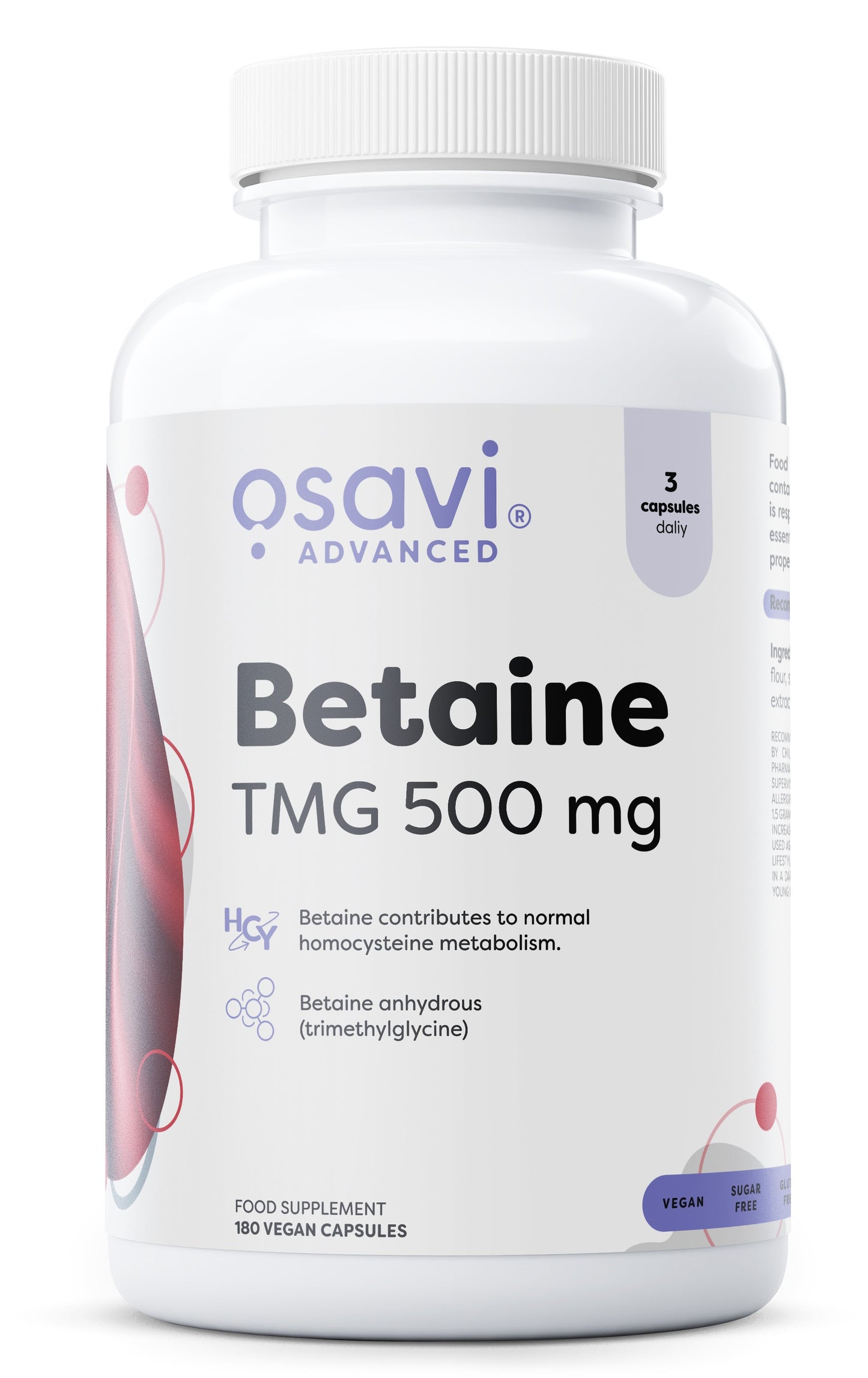 Osavi Betaine, TMG 500mg - 180 vegan caps