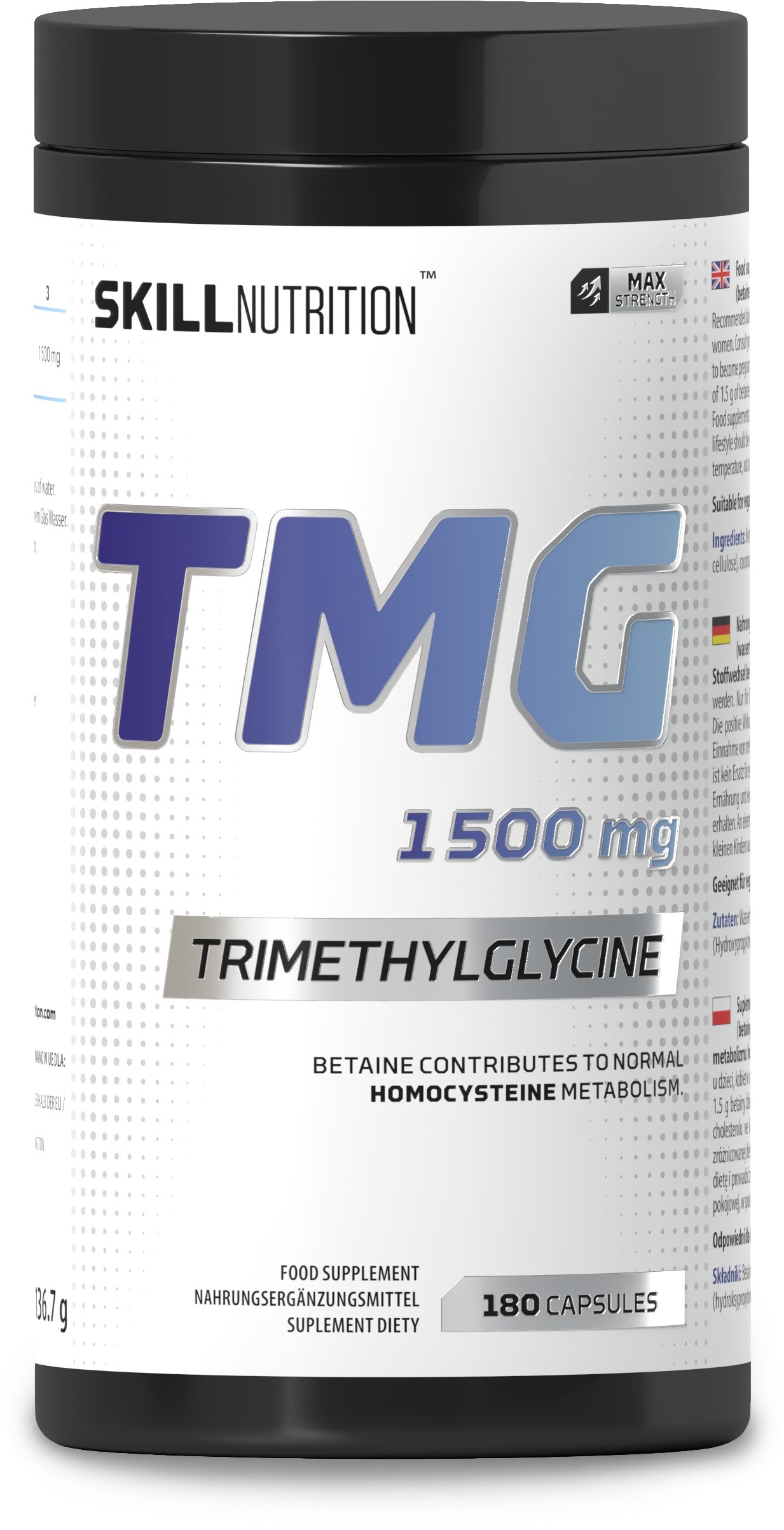 Skill Nutrition TMG Trimethylglycine, 1500mg - 180 vegan caps