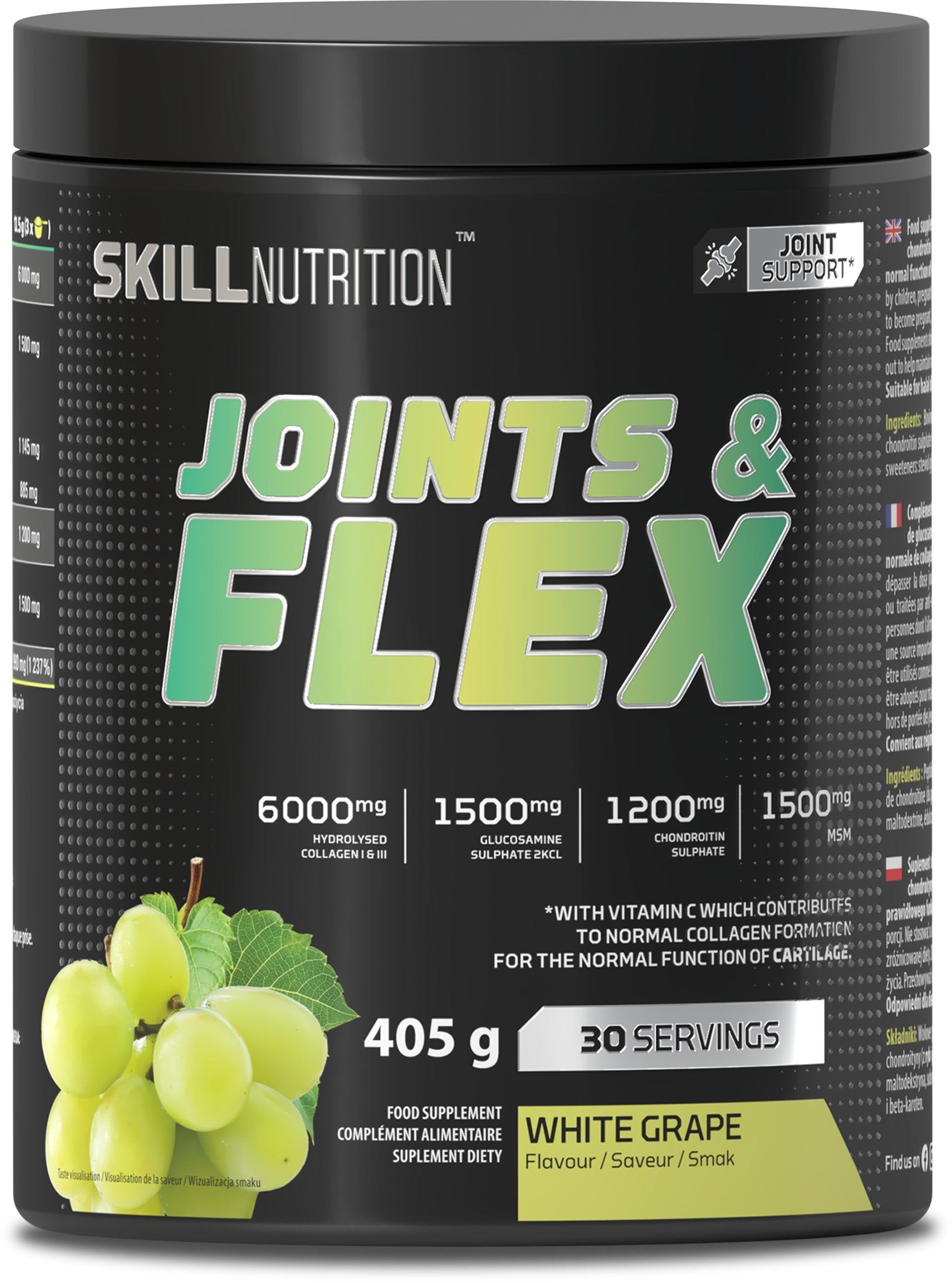 Skill Nutrition Joints & Flex Powder, White Grape - 405g