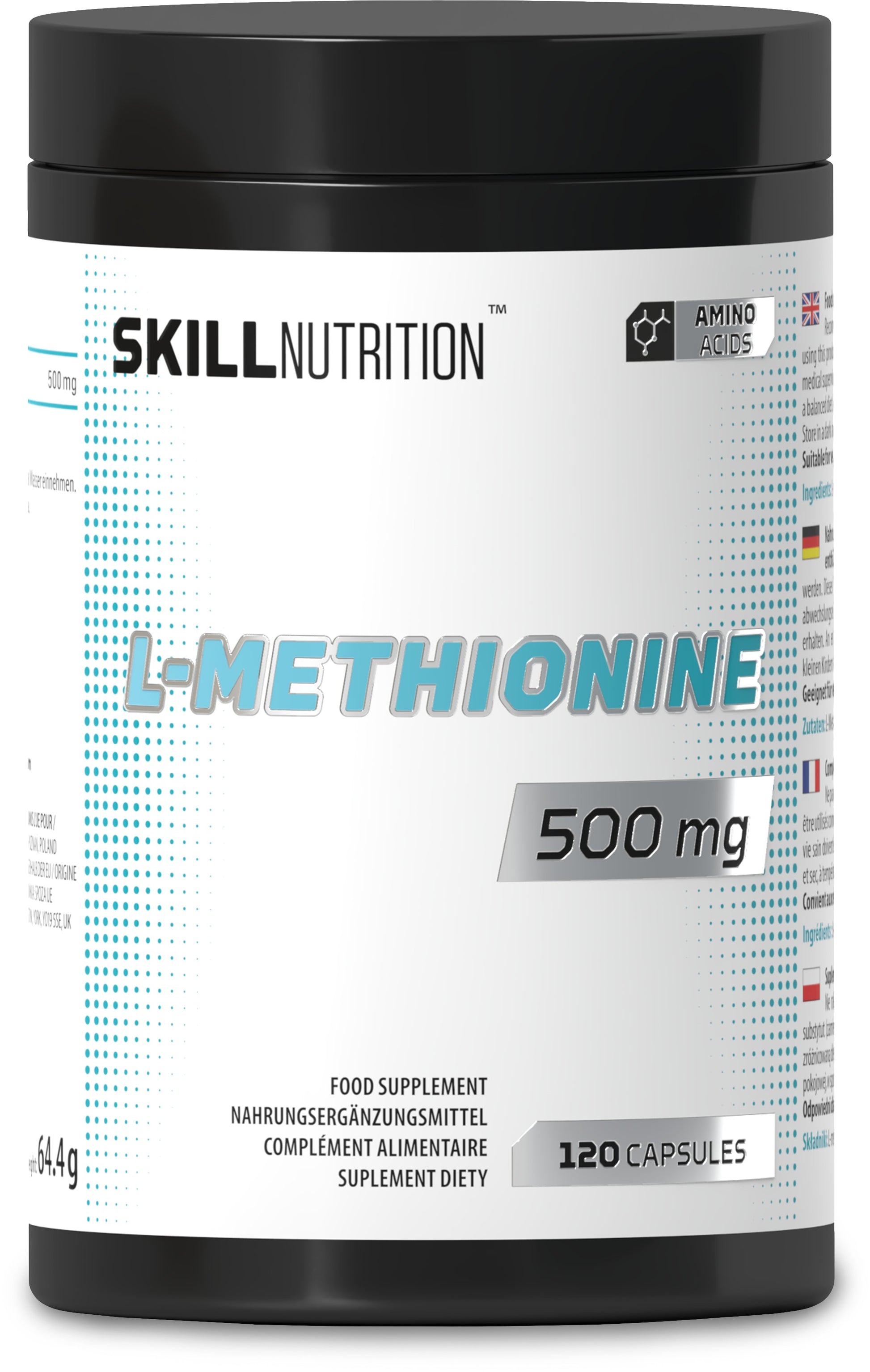 Skill Nutrition L-Methionine, 500mg - 120 vegan caps