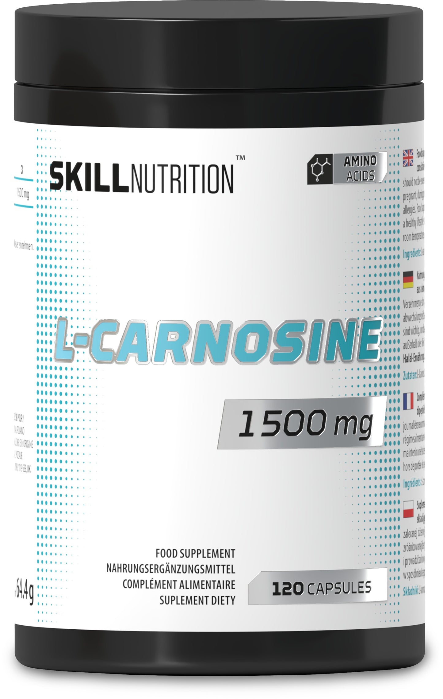 Skill Nutrition L-Carnosine, 1500mg - 120 vegan caps